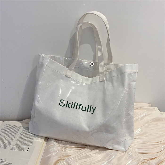 Wholesale Large capacity transparent texture bag, single shoulder handbag