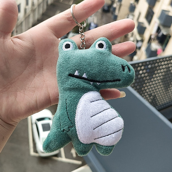 Wholesale New Crocodile Plush Toy Animal Keychain Doll Cartoon Small Bag Pendant Female Cute Gift JDC-KC-RC006