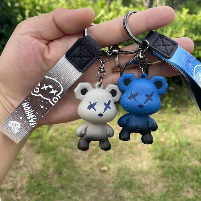 Wholesale Cartoon Glue Gradient Keychain Fashion Couple Small Gifts JDC-KC-ZT001