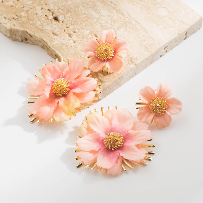Wholesale Floral Pendant Earrings Trendy Summer Vacation Chic Jewelry Accessory