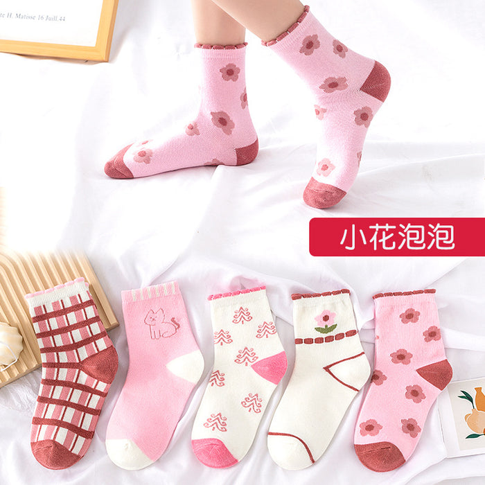 Wholesale 5pcs children' s socks baby sports socks large children' s stockings