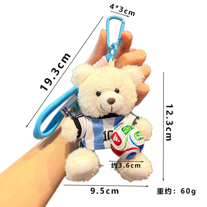 Wholesale Plush Football Bear Keychain - World Cup Fan Gift Accessory