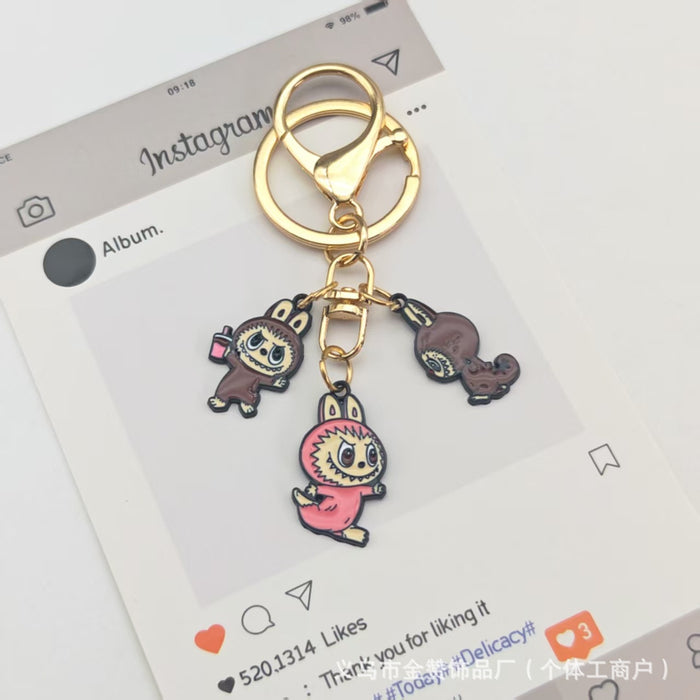 Wholesale Cartoon Doll Pendant Keychain Metal Fashion Doll Couple Bag Ornament Gift