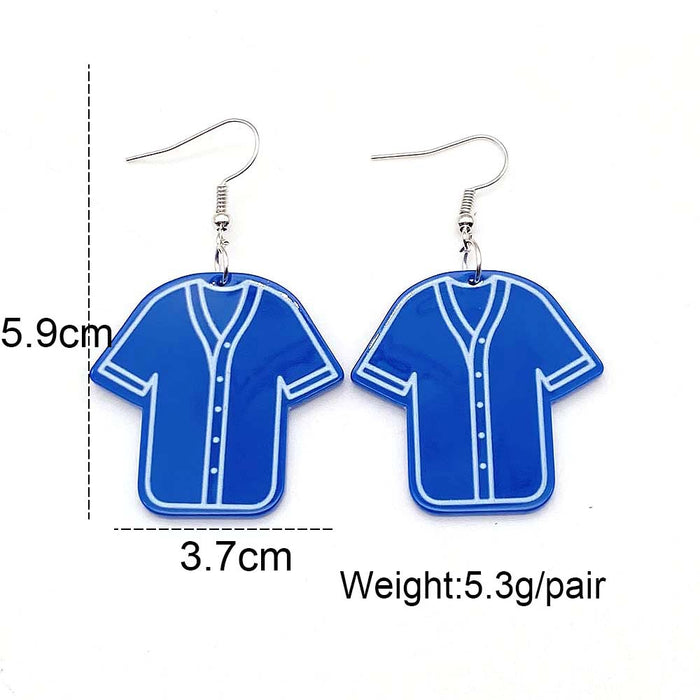 Wholesale Baseball Earrings Basketball Football Rugby Jersey Acrylic Earrings Jewelry Sports Events