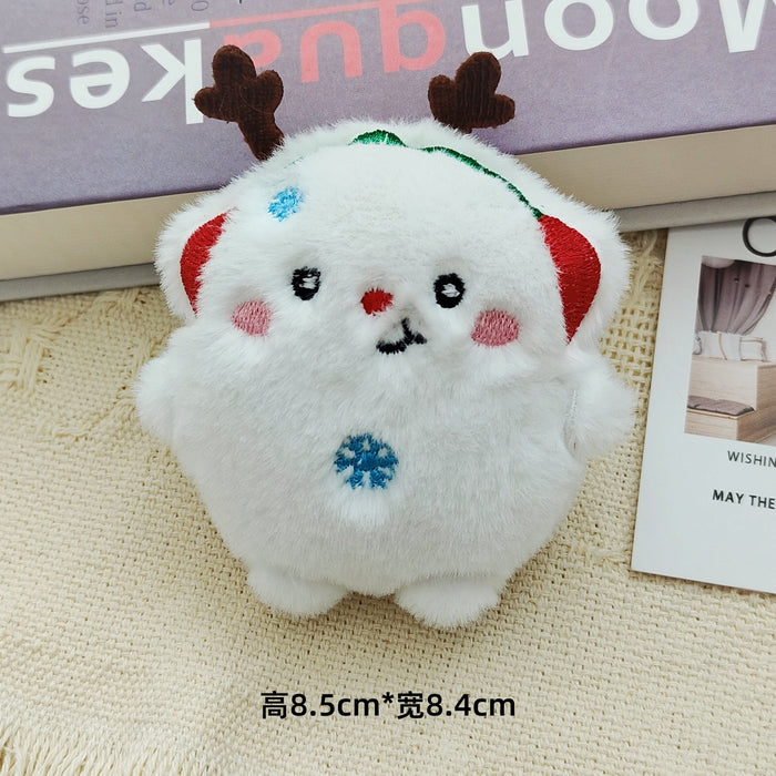 Wholesale Christmas Plush Brooch Cute Bag Charm Keychain Pendant for Party Gift Boutique MOQ≥3