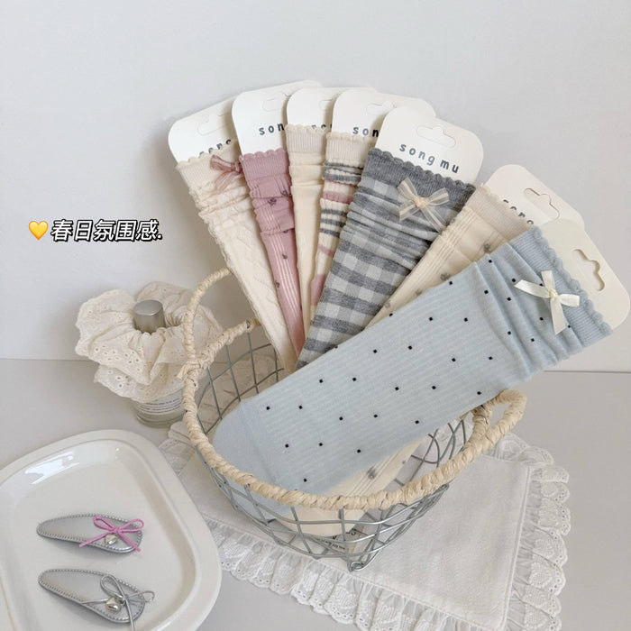 Wholesale New mid length socks, niche original pile socks