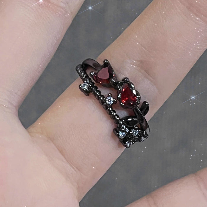 Wholesale Cross Butterfly Personalized Open Ring Women's Fashion Neutral Style Unique Food Ring