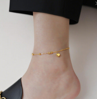 Wholesale Non-fading anklet,  trendy summer titanium steel anklet