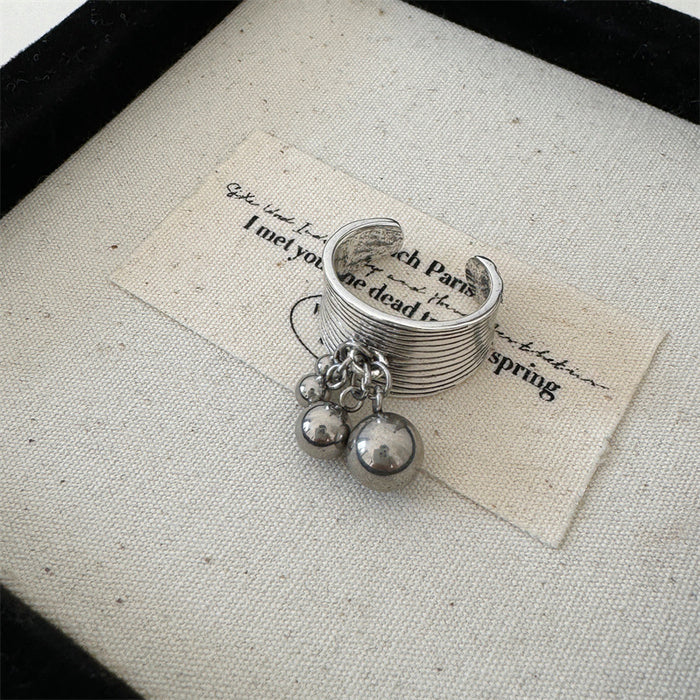 Wholesale Texture sense, vintage style, adjustable opening, bell ring, female niche design