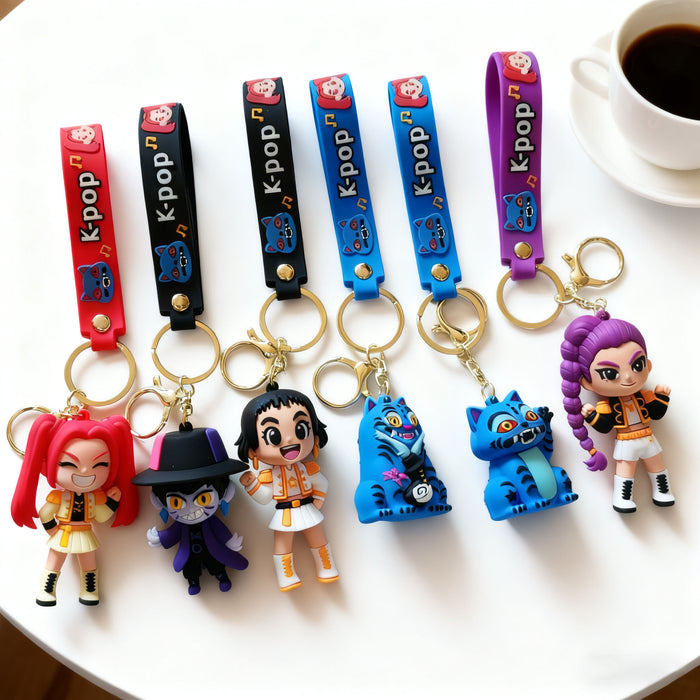 Wholesale K-POP Cute Cartoon Doll Silicone Keychain