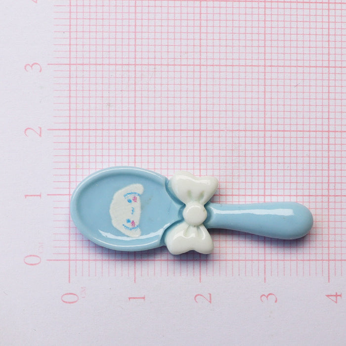 Wholesale 10pcs Cartoon Shiny Bow Spoon Acrylic Diy Decorative Patch Accessories JDC-FK-YaoL028
