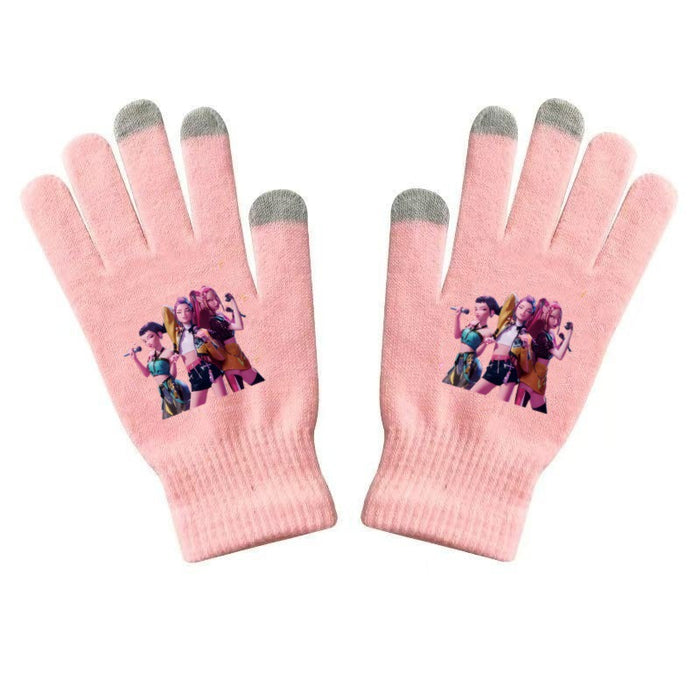 Wholesale Warm Touchscreen Gloves Printed Knitted Gloves