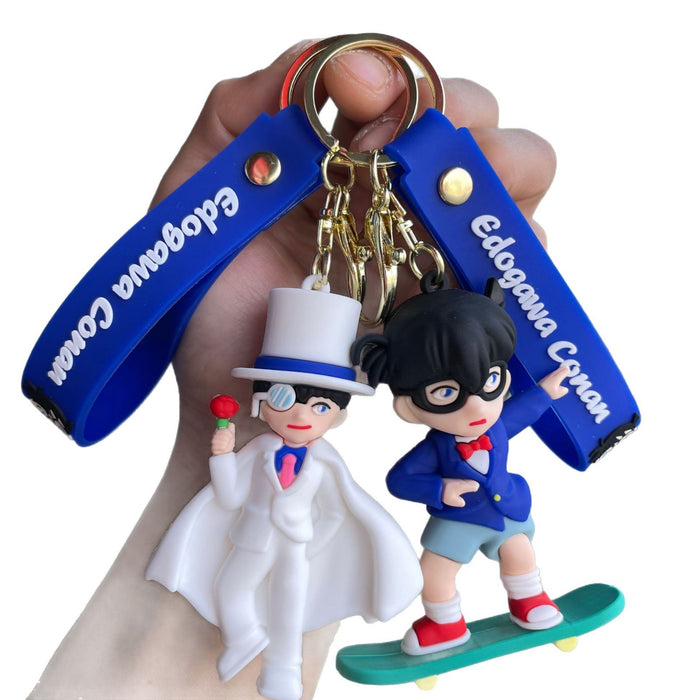 Wholesale Keychain cartoon figurine creative couple backpack pendant hanging decoration car keychain