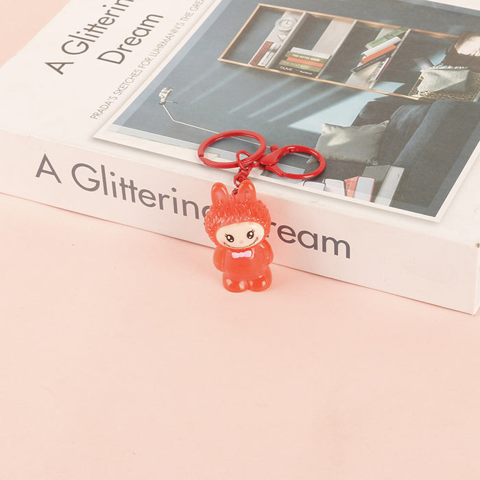 Wholesale Creative Cartoon Keychain Pendant Resin Luminous Doll Accessories Small Gifts Wholesale