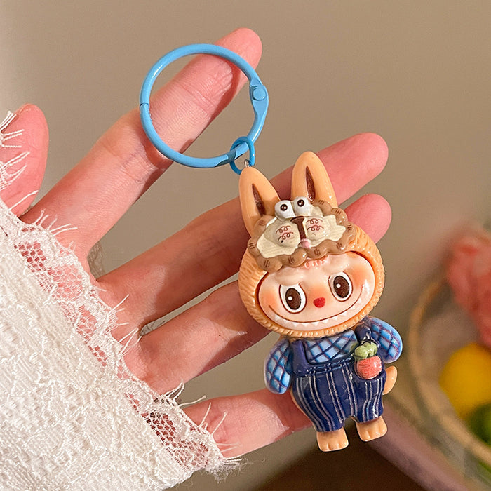 Wholesale Cartoon Plush Resin Keychain  School Bag Pendant Accessories