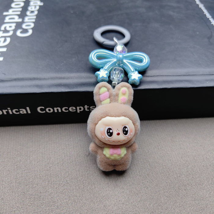 Wholesale Flocked Keychain Bag Bow Phone Ins Pendant Best Friend Gift Cute Plush Toy