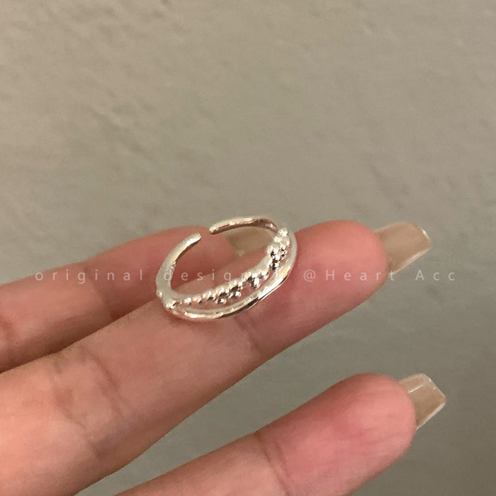Wholesale Plain ring, light luxury and high-end, adjustable index finger ring, personalized open ring