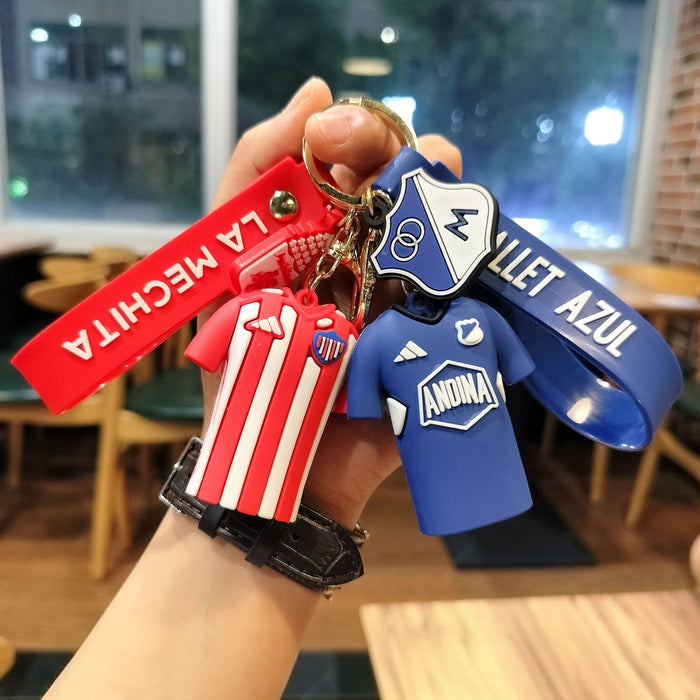 Wholesale  cartoon football player jersey key chain pendant bag car key chain accessories