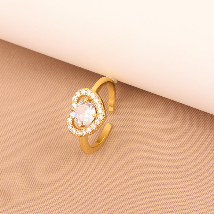 Wholesale Open ring with micro-set zircon