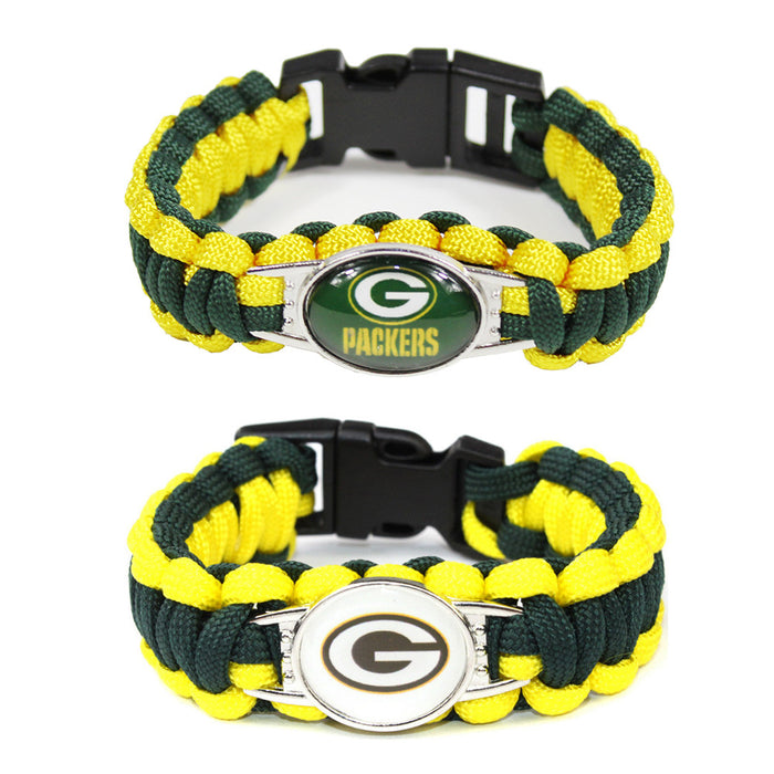 Wholesale rugby team rope woven bracelet