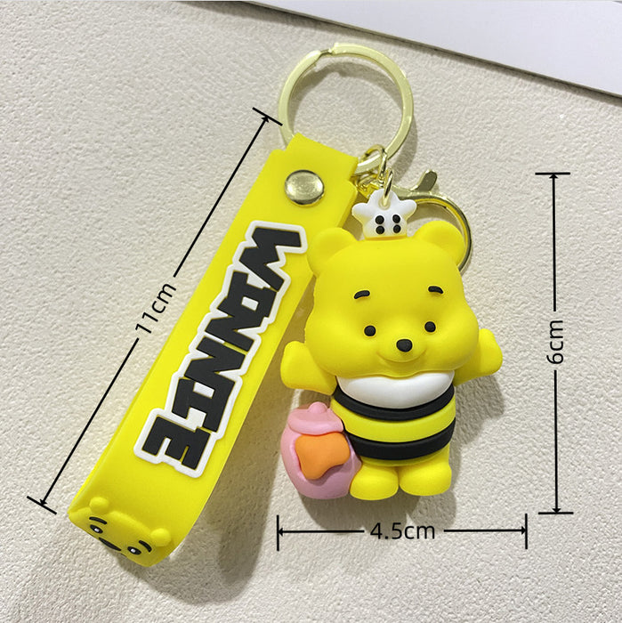 Wholesale Cute PVC honey bear keychains