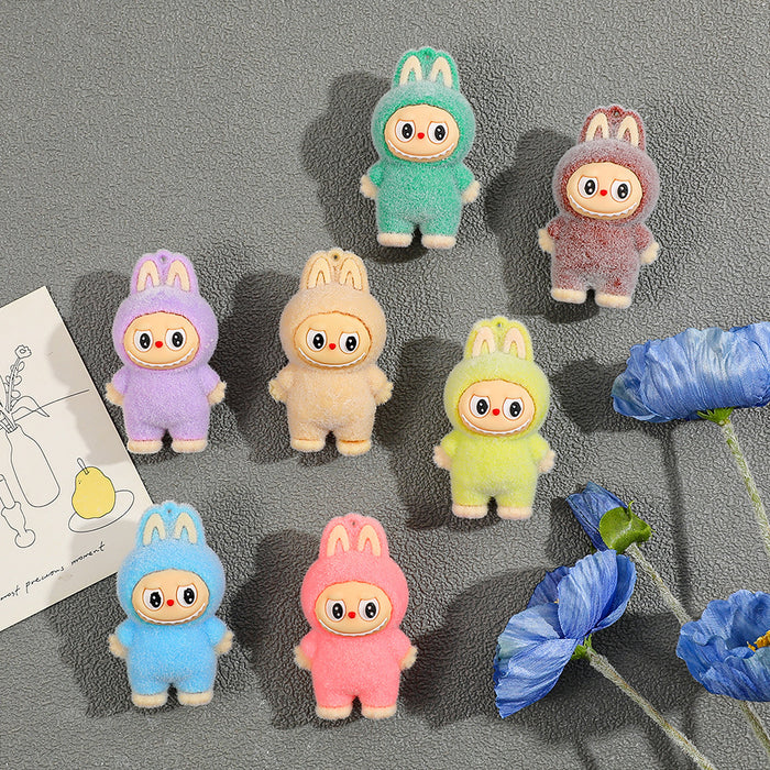 Wholesale Creative cute flocked silicone refrigerator magnet