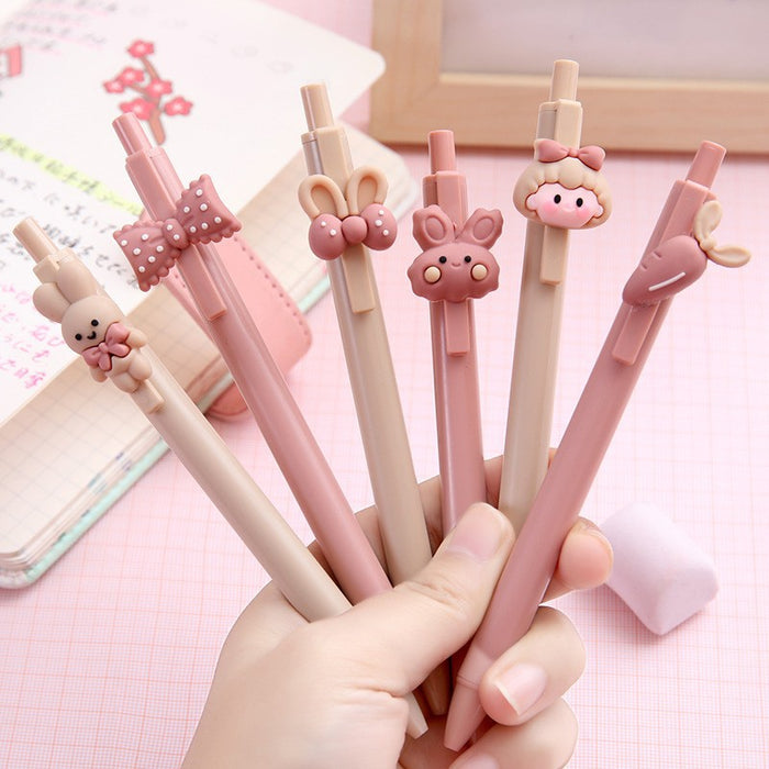 Wholesale 0. 5mm Push-Action Pen with Cartoon Resin Embellishment