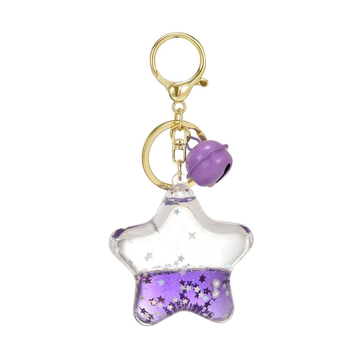 Wholesale Cute Acrylic Liquid Glitter Bottle Keychain