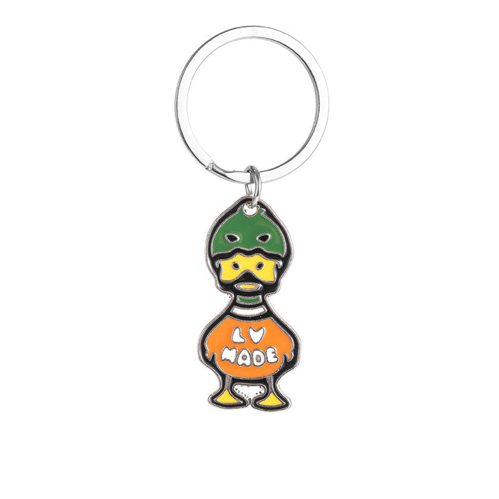 Wholesale Alloy Cartoon Duck Keychain JDC-KC-JinZ014
