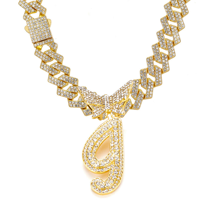 Wholesale Alloy rhinestone pendant necklace