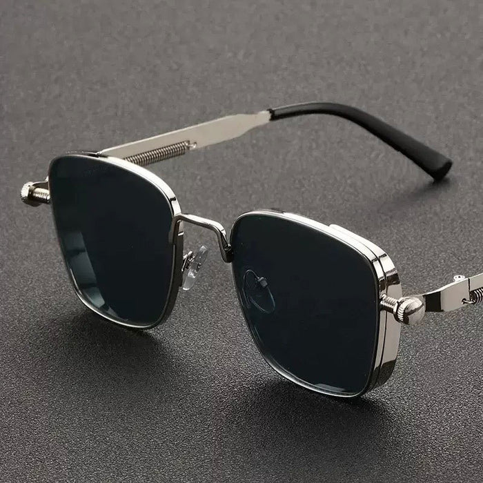 Wholesale New Retro Box Steampunk Metal Sunglasses Universal Personalized Sunglasses