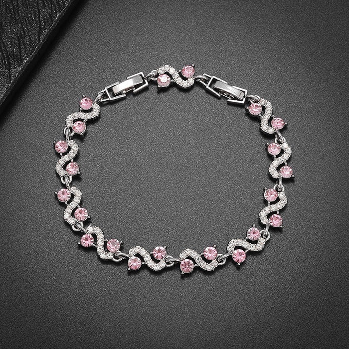 Wholesale Alloy Zirconia Bracelet Available in Various Colors