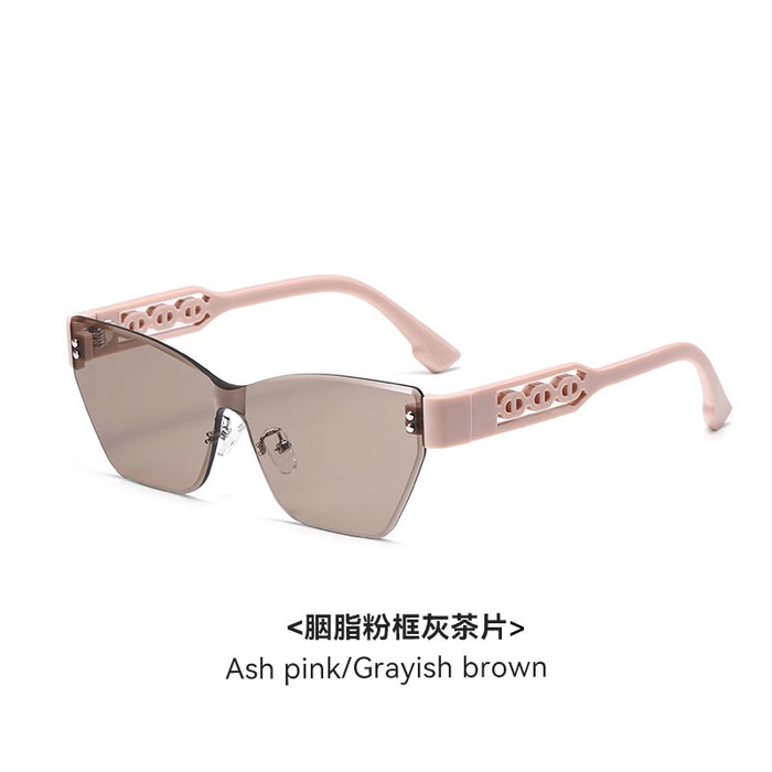Wholesale New hollowed out sunglasses with round frames, fashionable UV resistant sunglasses, sunshade sunglasses