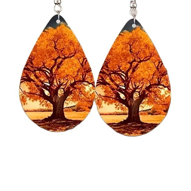 Wholesale Bohemian Water Drop Acrylic Earrings Fashion Jewelry Accessory Gift MOQ≥2