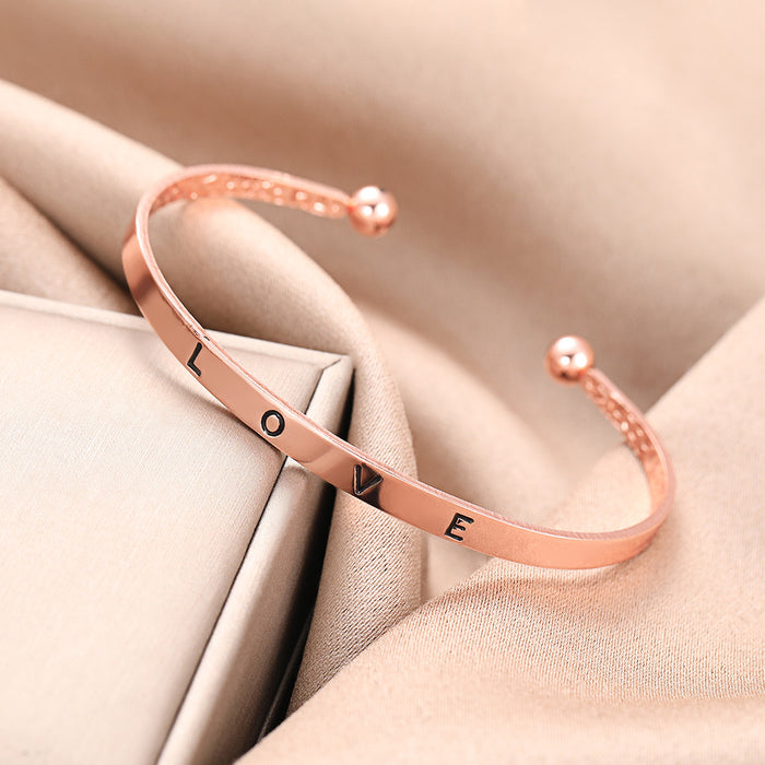 Wholesale Alphabet Gold Bracelet Adjustable Bracelet Jewelry