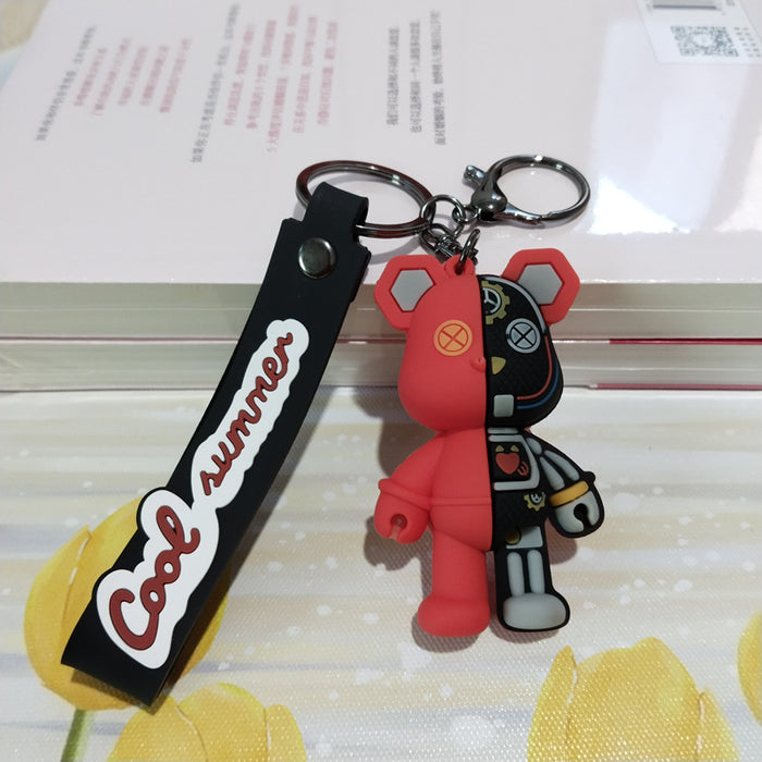 Wholesale Cartoon Mechanical Bear Keychain Pendant Cute Doll Bag Hanger Car Hanger