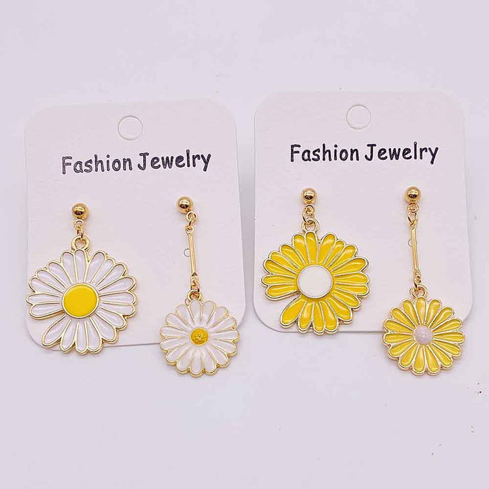 Wholesale Small Daisy Alloy Earrings JDC-ES-Susheng004