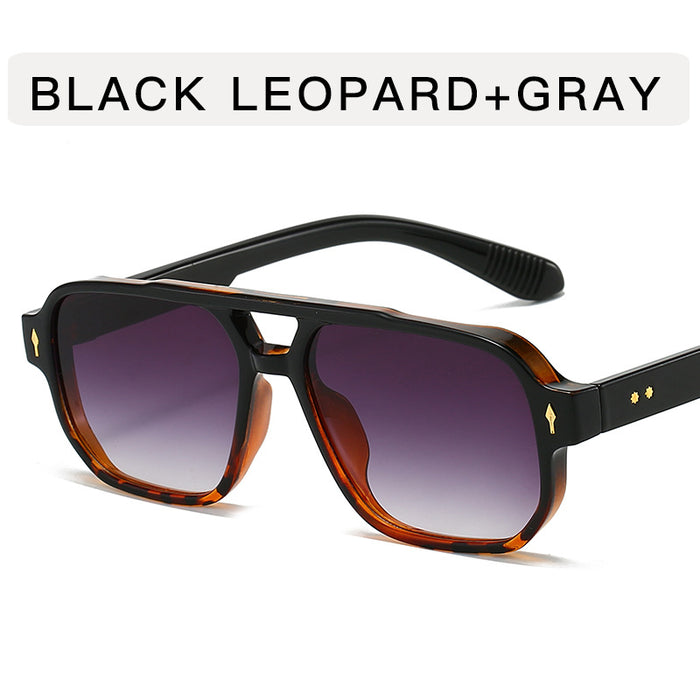 Wholesale Double beam sunglasses, personalized arrow shaped sunglasses, large frame sunglasses, sunscreen, fashionable and high-end glasses