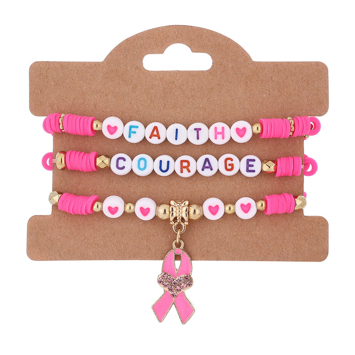 Wholesale Red ribbon-shaped pendant accessory with 18. 5cm bracelet