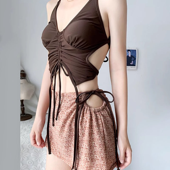 Wholesale Swimsuit conservative skirt style with a sense of luxury, split body design
