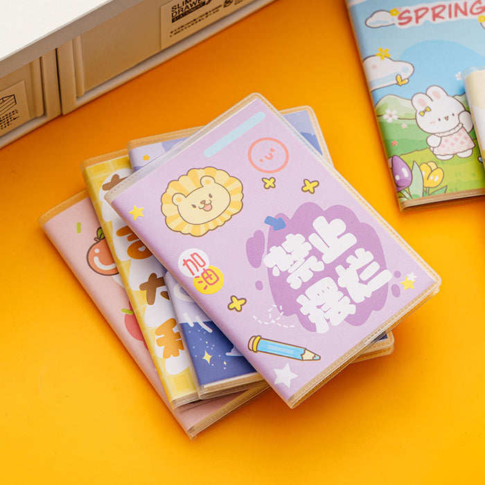 Wholesale 4pcs/set Cute Cartoon Notebooks 4-Pack 60-Page PP Cover Ideal for Office School
