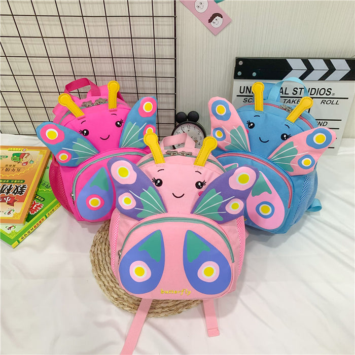 Wholesale Small Fresh Cartoon Butterfly Anti-loss Children's Backpack 2024 Summer New Color Colorful Children's Anti-loss Bag