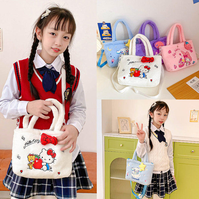 Wholesale Cartoon Plush Small Shoulder Bag for Girls Handbag