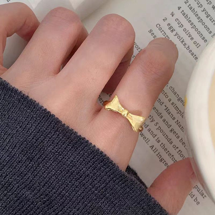 Wholesale  Golden Wire-drawing Ring Women's Index Finger Ring Opening