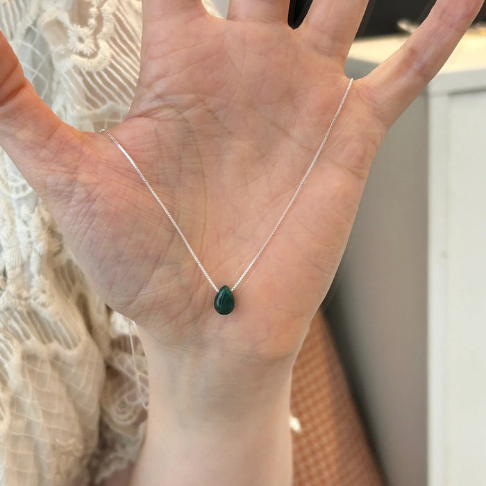 Wholesale New Water Drop Pendant Necklace, Light Luxury, High End, Simple and niche, Clavicle Chain Accessories, Jewelry