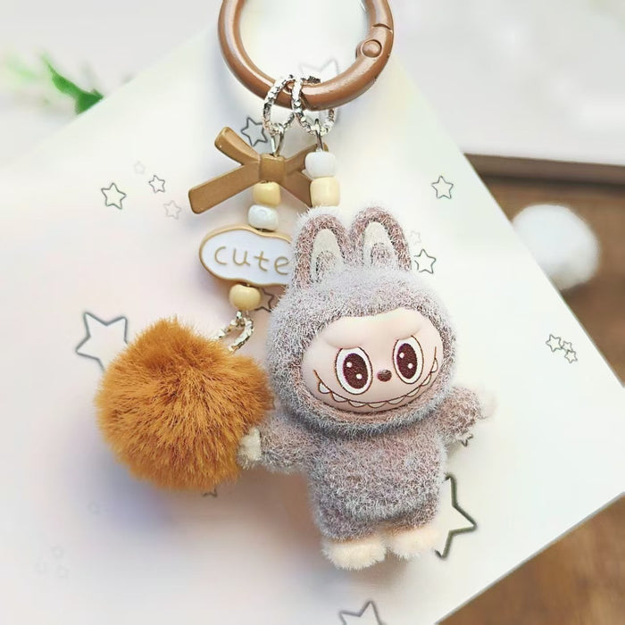 Wholesale Flocked Rabbit Keychain Backpack Charm