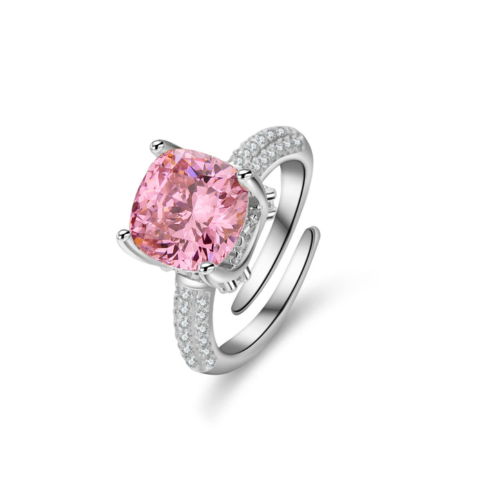 Wholesale Light luxury zircon colored gemstone ring