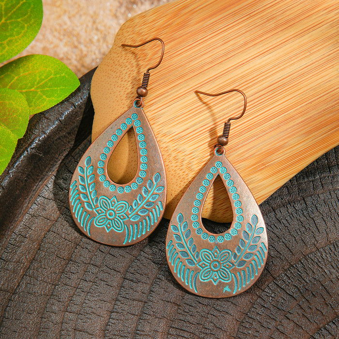 Wholesale Zinc Alloy Bohemian Turquoise Earring Set Fashion Jewelry Accessory MOQ≥2