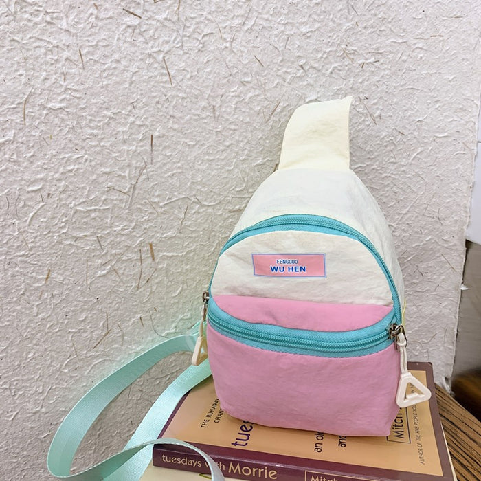 Wholesale Dopamine Travel Mini Mobile Phone Bag,  Small School Bag,  Contrasting Color Cross-Body Bag for Outings,  Versatile Daily Use Bag