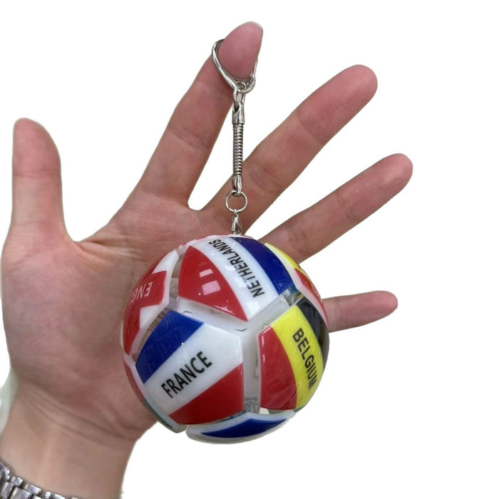 Wholesale 2026 Press Light Soccer Stress Toy Keychain Boutique Gift MOQ: 2